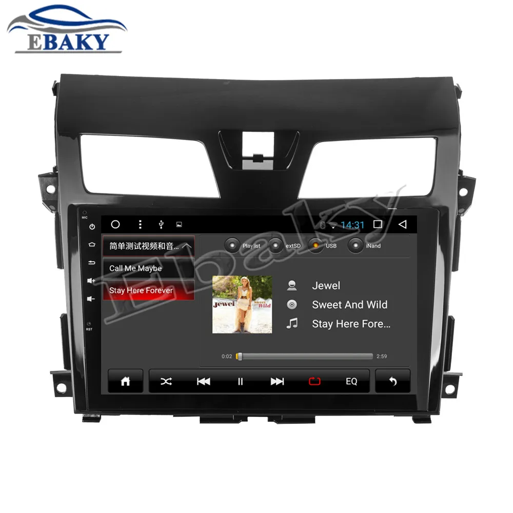 Excellent NaviTopia 10.1inch 1GB/2GB RAM Quad Core/Octa Core Android 7.1/8.1 Car DVD Radio for Nissan Teana 2013 2014 2015 2016 GPS/wifi 16