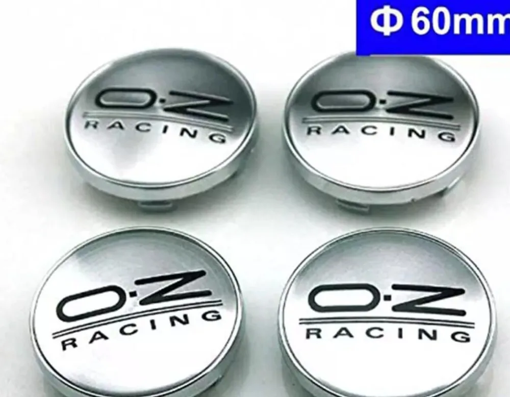 4pcs 60mm Car Styling Accessories Emblem Badge Sticker Wheel Hub Caps Centre Cover OZ RACING