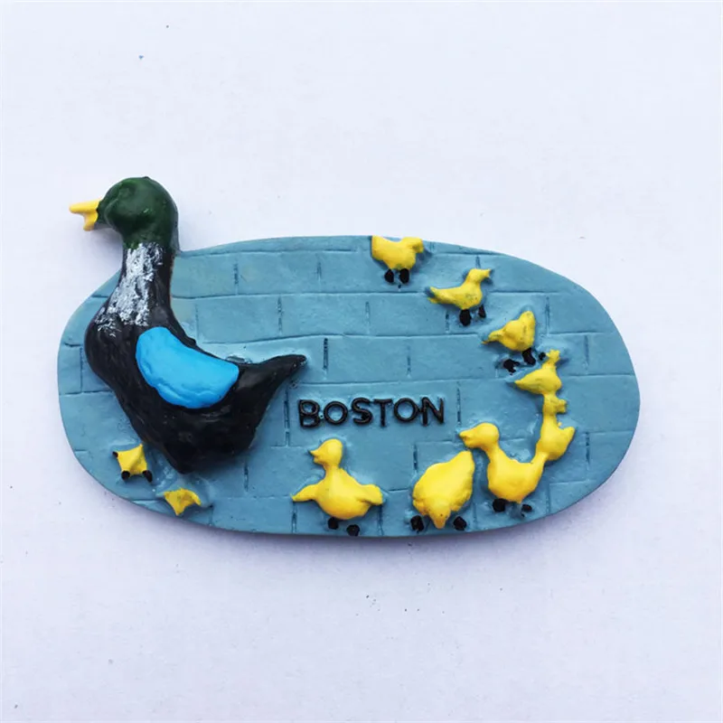 

Boston Park Duck Pattern Refrigerator Sticker Creative Landscape Fridge Magnets Home Decoration Gifts Wholesales Drop Shipping