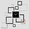 2019 new large wall clock modern design acrylic mirror Quartz watch diy stickers home decor 3d clocks relogio de parede clock 1