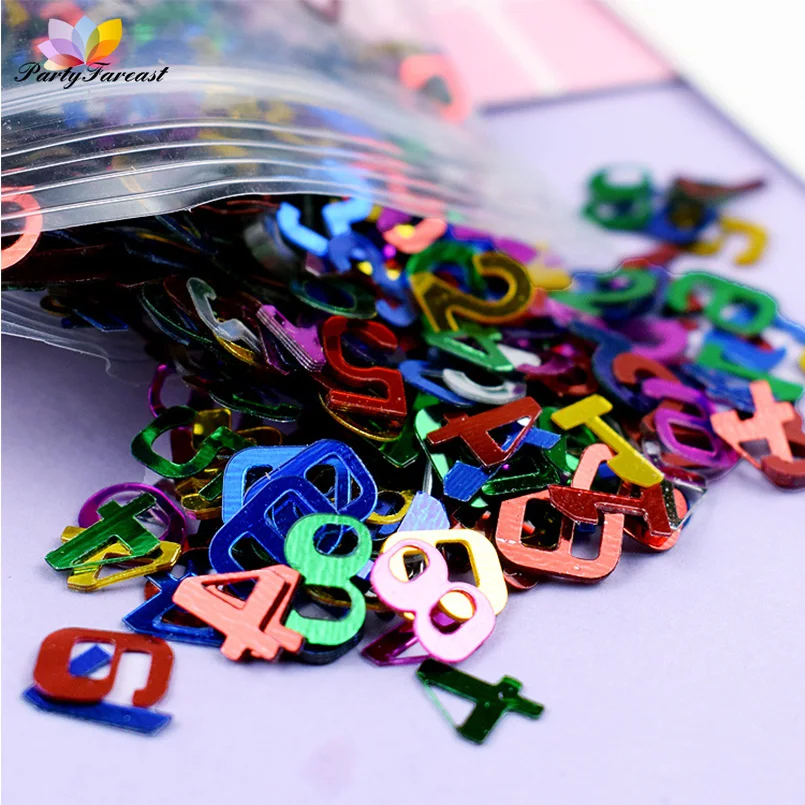 30g/Pack Colorful Glitter Sequins Classic PVC ABC Digital Random