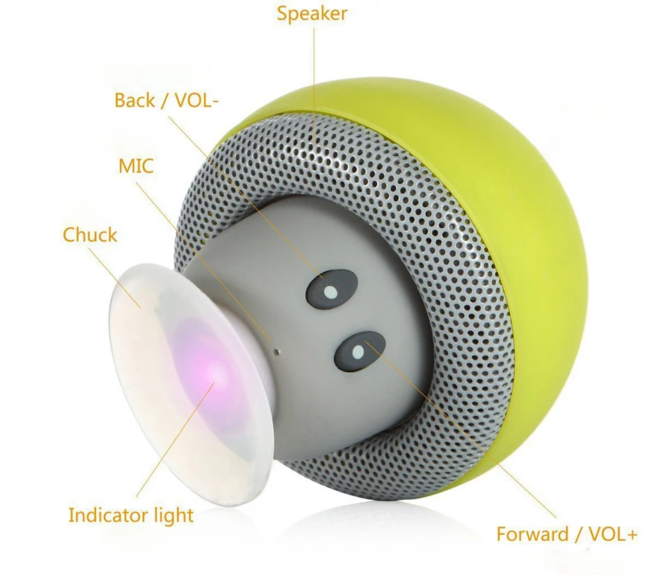 

Wireless Speaker Musically Phone Holder BT280 Support Mp3 Player Bluetooth Cute Little Mushroom High Quality Phone Stand Socket