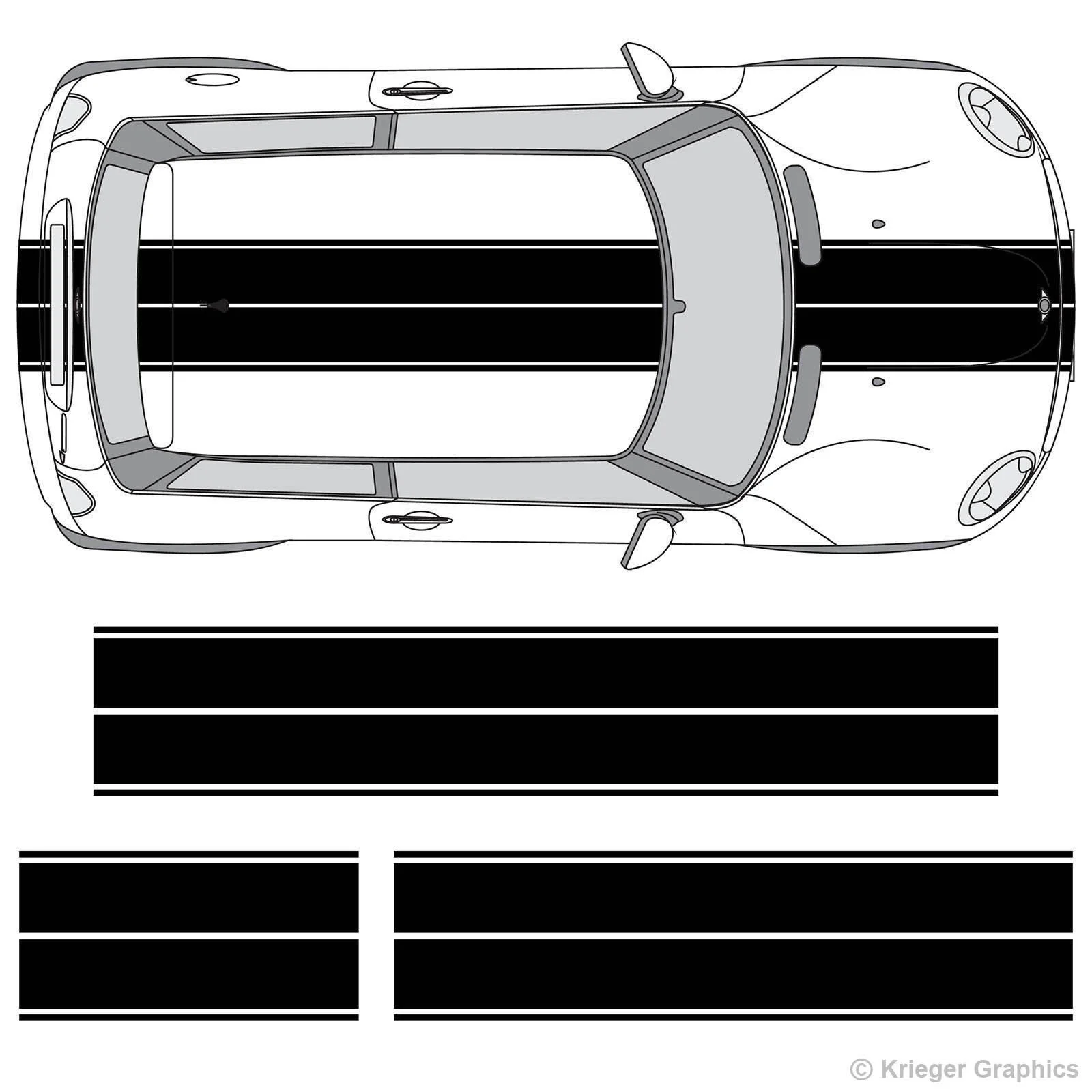 

For 1Set Mini Cooper Clubman Countryman Paceman Coupe Dual Rally Vinyl Racing Stripes Car styling