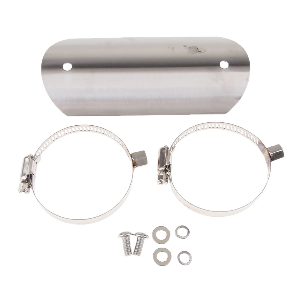 

Universal 14.6 cm Stainless Steel Motorcycle Exhaust Muffler Pipe Heat Shield Cover Heel Guard