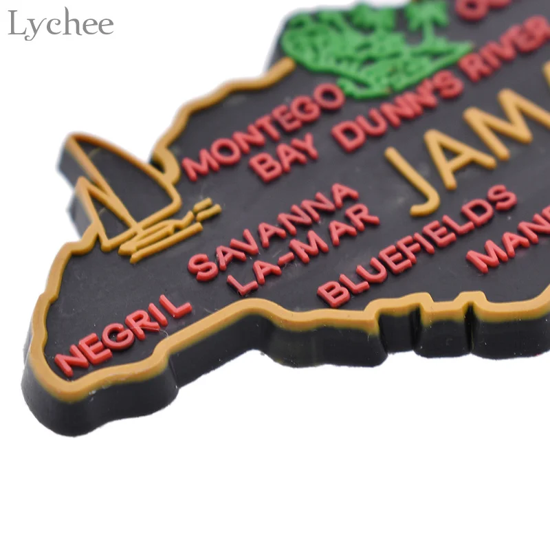 Magnetic Fridge Magnets Magnetic Sticker Magnetic Fridge Stickers Refrigerator Decor 1pc Jamaica Map Fridge Magnet Cartoon DIY Handmade Home