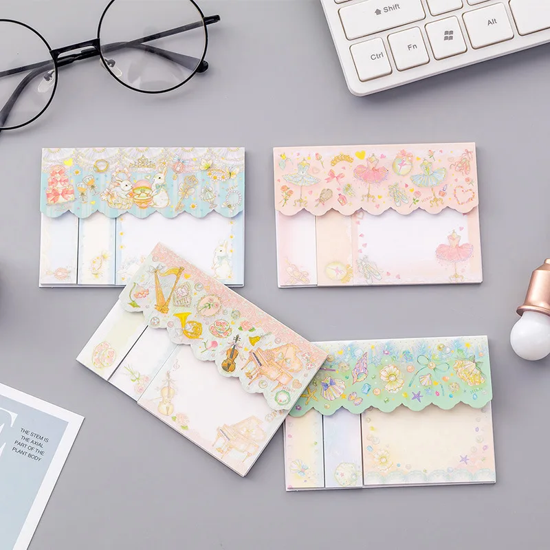 

1PC Cute New Ballet Memo Pad Paper Post Notes Sticky Notes Notepad Stationery Papeleria Office School Supplies