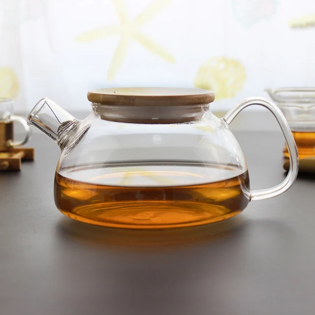 700ml Retro Style Large High Borosilicate Glass Tea Pot with Filter