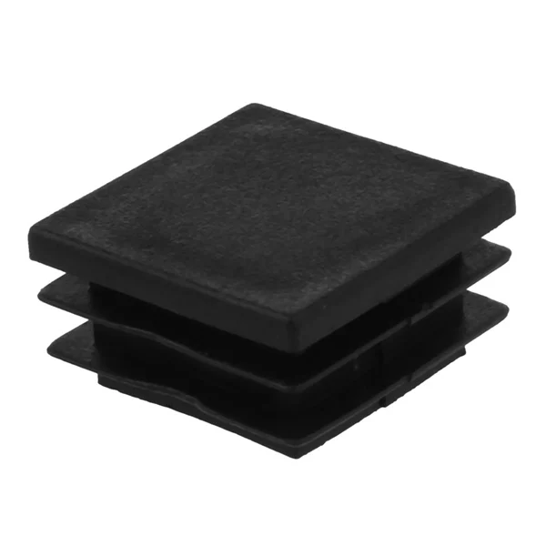 

AIMA 12 Pcs Plastic Ribbed Square End Caps Tube Insert Black, 35*35mm