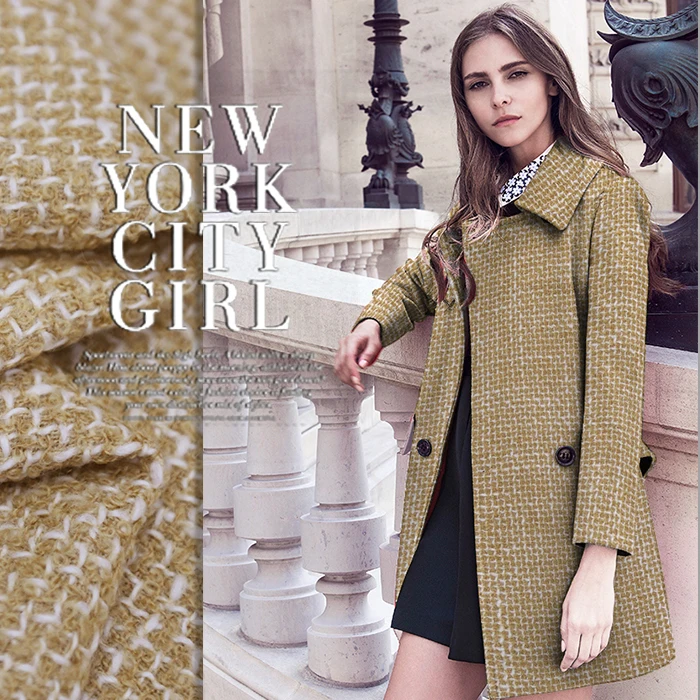

Free shipping! Coarse flower wool knitting wool coat jacket wool fabric skirts autumn and winter coat wool cloth