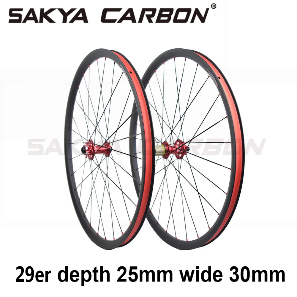MTB AM карбоновые колеса 29er Углеродные с глубиной 25 мм шириной 30 novatec или Powerway mtb hub|wheels 29er|carbon wheel 29er29er carbon wheels |