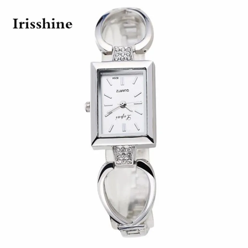 Irisshine I0856 женские Дамские Часы подарок для девочек брендовые Роскошные LVPAI Vente chaude De Mode De Роскошная Femmes часы женские браслет - Цвет: Серебристый