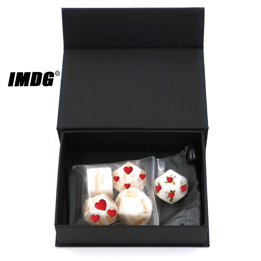 5pcs/set Sexy Dice Polyhedron Acrylic Marbled patterns Multi-faceted Posture Fun Game Dice game dice acrylic dice