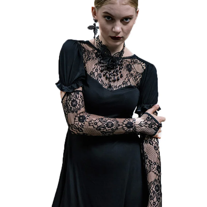 2016 Autumn Steampunk Gothic Women Fashion Sexy T-shirt Long Sleeve Thinner Cotton Emborideried Lace Top Tees Black T Shirt 2016 Autumn Steampunk Gothic Women Fashion Sexy T-shirt Long Sleeve Thinner Cotton Emborideried Lace Top Tees Black T Shirt