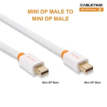 Cabletime Mini DisplayPort Cable Mini Display Port Computer Monitor Cable dp adaptor for Macbook/Mac Lenovo Dell 4K displayN021