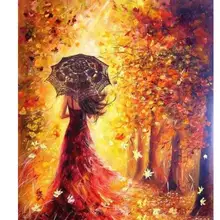 4031 красивые женские осенние краски комплекты номеров для взрослых DIY