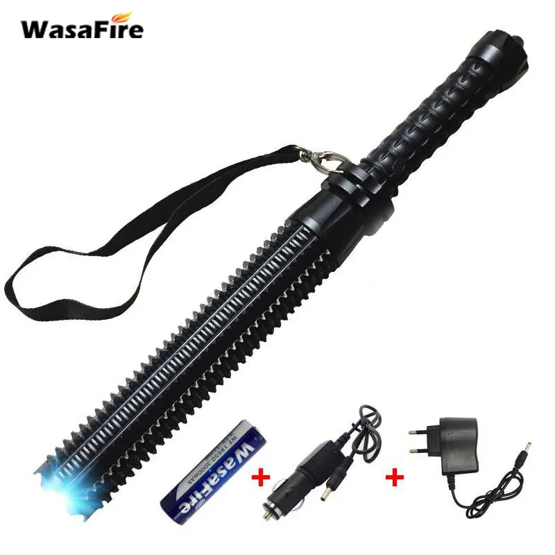 

Powerful Zoomable Self-defense Flashlight XML Q5 LED Telescopic Stick Tactical Baton Torch Rechargeable Flash Lamp 18650 Battery