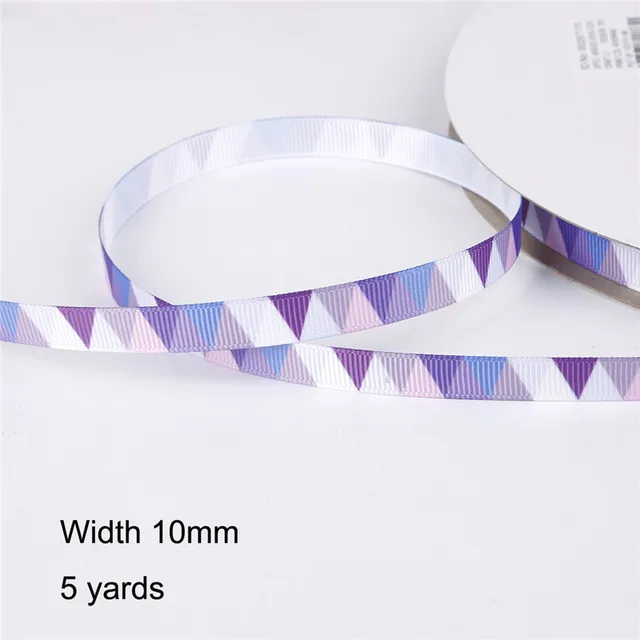 10mm 5 Yards Printed Thread Ribbons Arts Crafts Sewing Apparel Sewing Hair Bow Fabric Ribbons