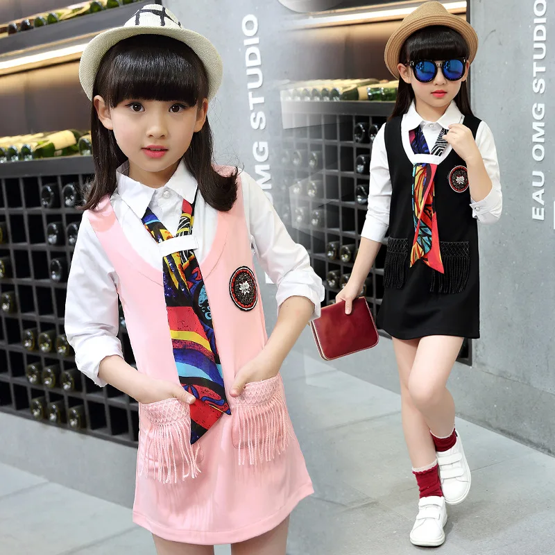 

Kids Dresses for Girls Long Sleeve Casual Princess Dress 2017 Child Girl Outfit Sport Clothes Children Clothing Costume
