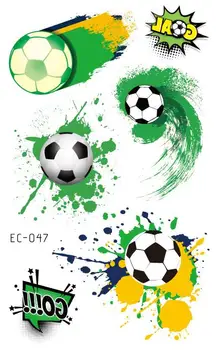 

Temporary Fake Tatoo Kids Tattoo Sticker Cool Football Soccer Fans Tatto Tatouage Waterproof tattoos For Men Women Boy Kids Girl