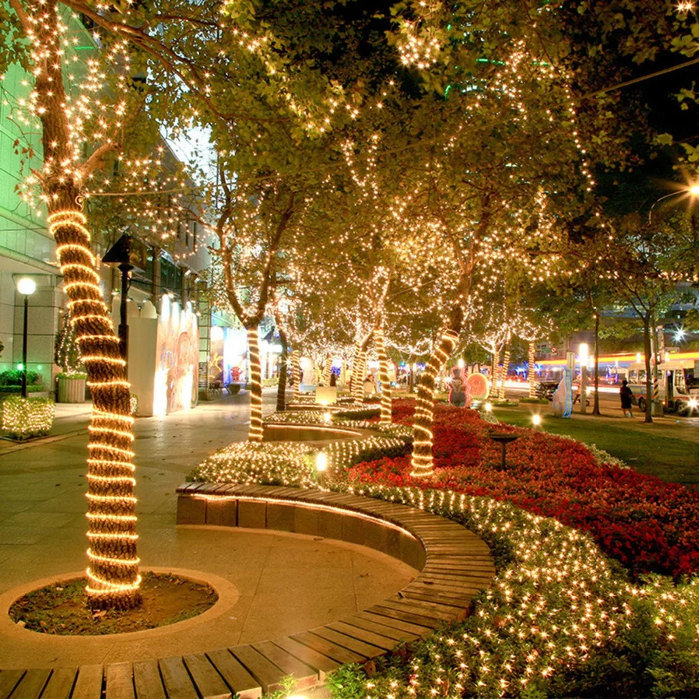 

Outdoor String Light 100M 800leds With Plug LED Decoration Light Wrapped on Tree house Background Wedding Holiday Decor