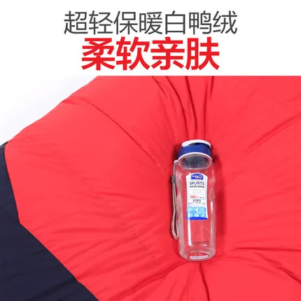 Down sleeping bag autumn and winter outdoor adult envelope style thickening thermal duck down sleeping bag 1200g filling