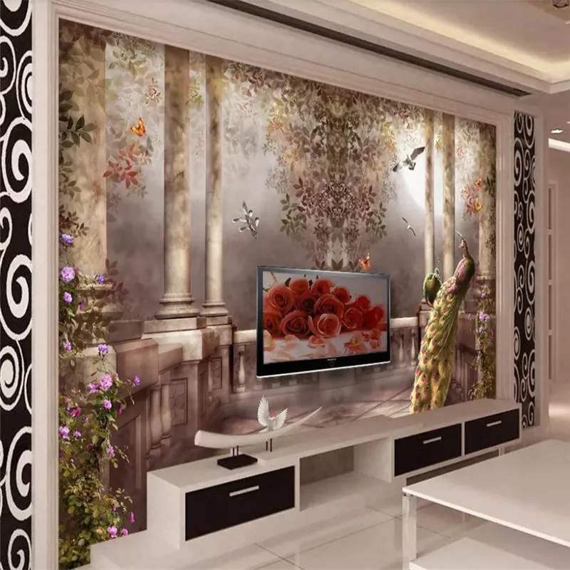 Roman column stereo TV background wall professional production murals, wallpaper wholesale, custom poster photo wall Roman column stereo TV background wall professional production murals, wallpaper wholesale, custom poster photo wall