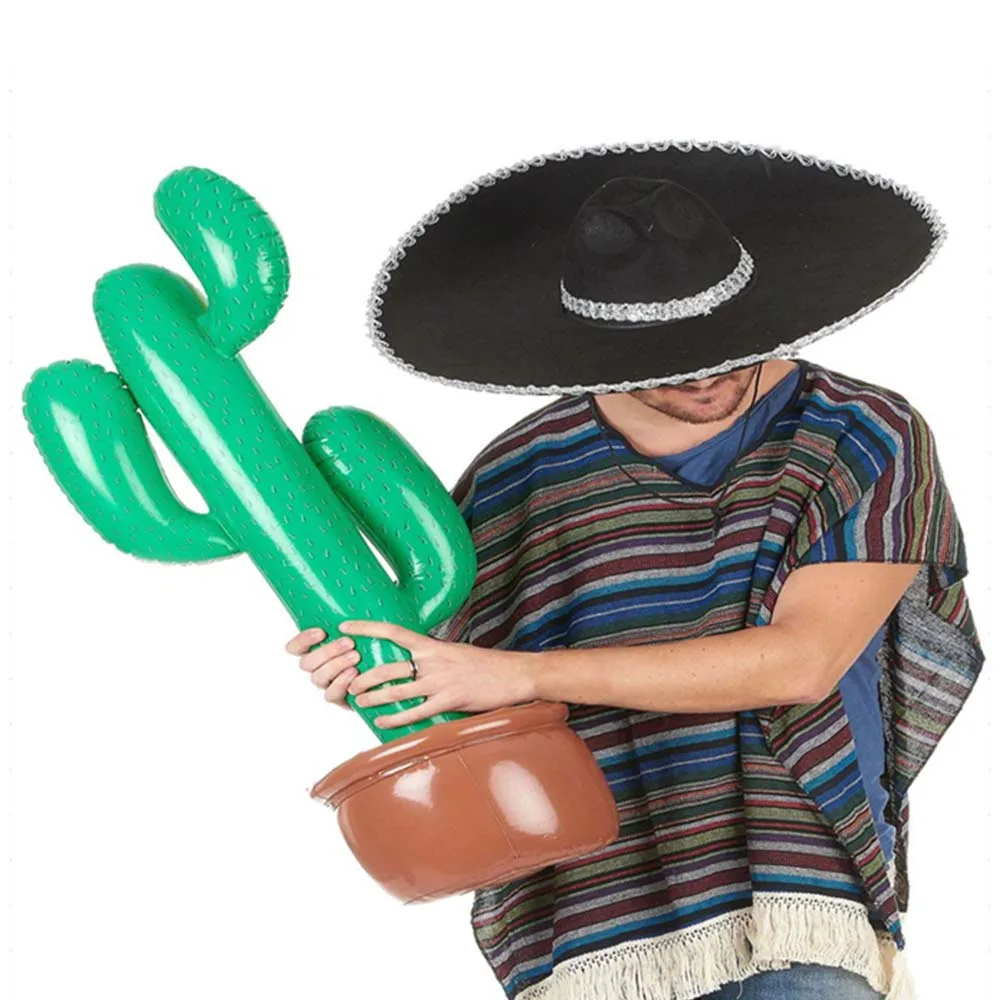 wonderful  Summer beach toy Inflatable cactus Beach Sand Toys Wild West Mexican Hawaiian Fancy Dress Party clu