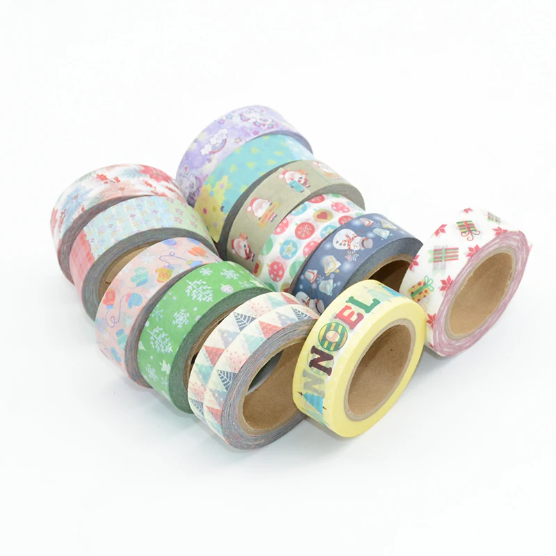 

Washi Tape Christmas Set Adhesive Tapes Japanese Stationery Stickers Scrapbooking DIY Cartoon Bant Kawaii Duct Paper Festival