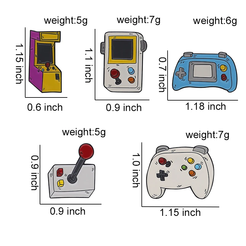 Qihe ювелирные изделия аркадная эмалированная булавка настольная бартоп игра нагрудные булавки Ретро видео игры значки консоль контроллер Gameboy подарки