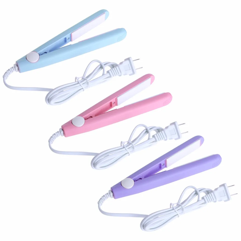 

Curls Hair Straightener Ceramic Tourmaline Straightening Curling Styling Tools Pink/Blue/Purple