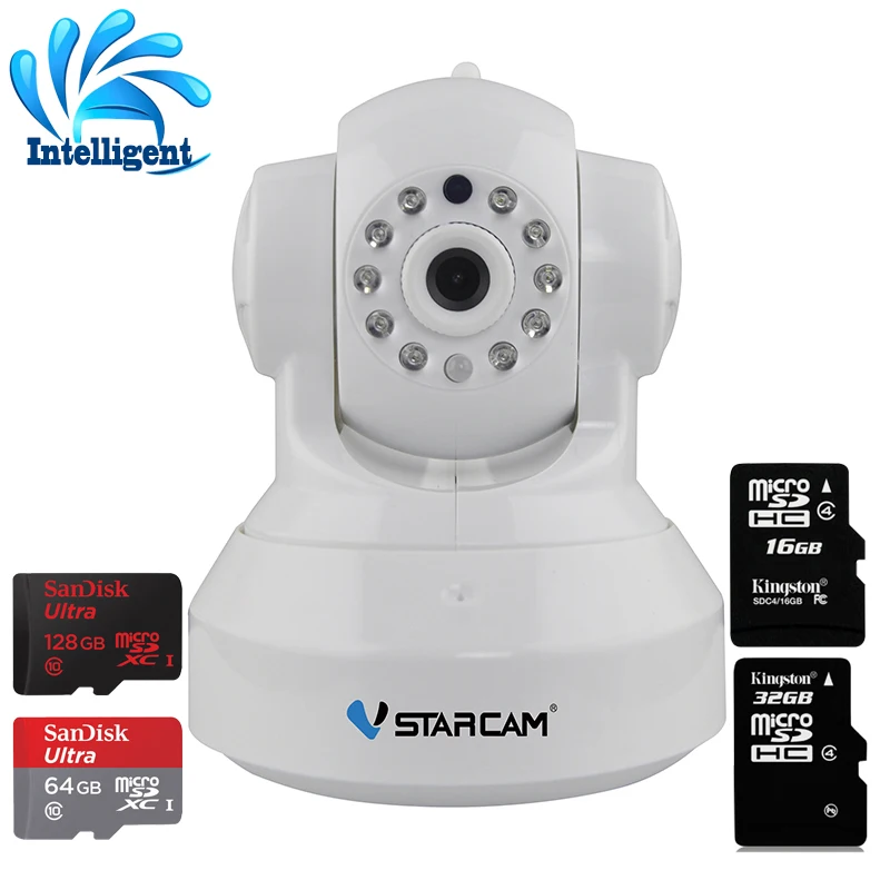 

Vstarcam C7837 WIP IP Network Camera 720P HD Wi-Fi Wireless Home Surveillance IRCut Function Night Vision Alarm Security White