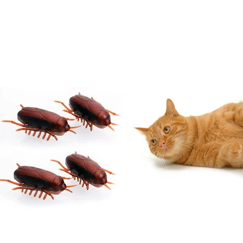 

2019 Cat Toys Electric Cockroach Toy with Button Batteries Funny Pretend Play Toys for Kids