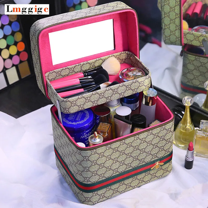 

Cosmetic Bag,Women Makeup Toolbox,Make-up Nails Tools Handbag bag,PU Suitcase Case,24*21*18 cm Beauty Box ,Multilayer package