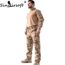 SINAIRSOFT Маскировочный костюм Г3 военный airsoft равномерное БДУ быстрое нападение 1/4 молнии боевой комплект рубашка брюки мультикам тактический