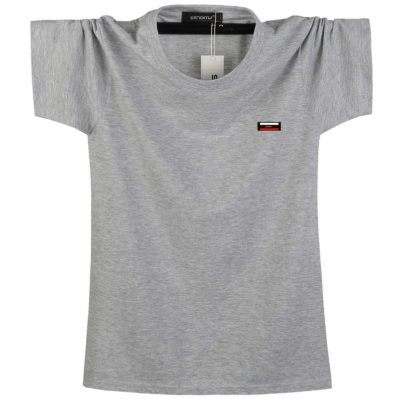 Skup Lato 2019 marka odzież 5 kolory męska T koszula mężczyzna mody koszulki Fitness top na co dzień trójniki stałe czystej bawełny duże wysokie 5xl 6xl