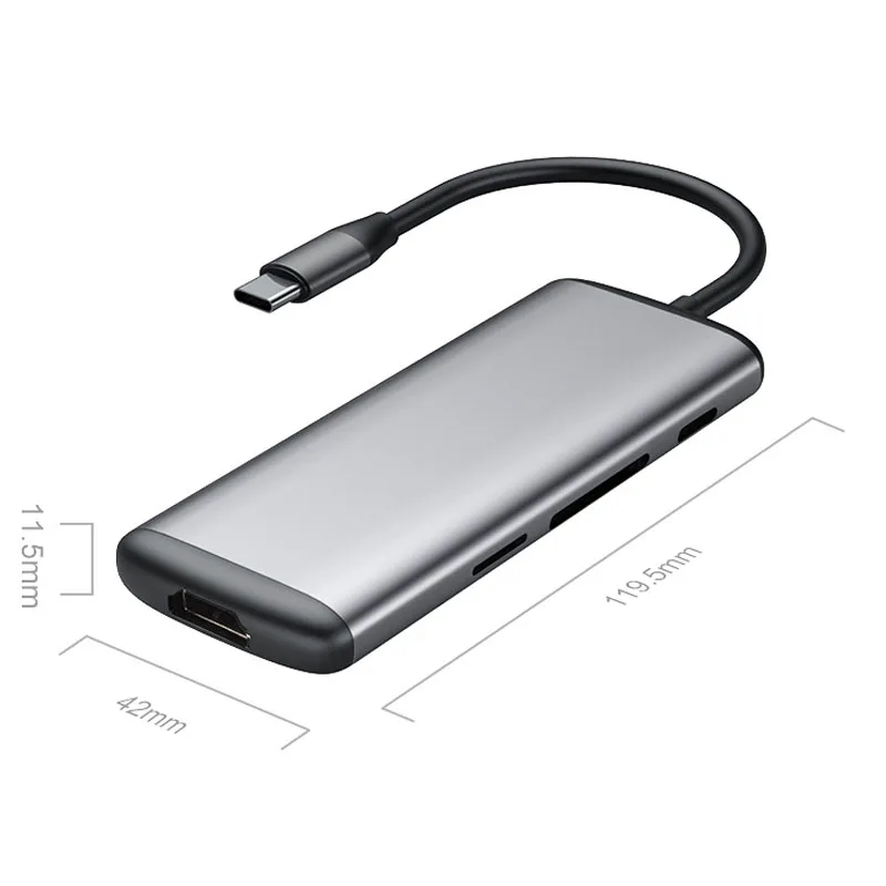 Xiaomi Mijia хагбийс концентратор type C USB C к HDMI PD SD TF слот для карт USB 3,0 адаптер для MacBook huawei Xiaomi type C устройства