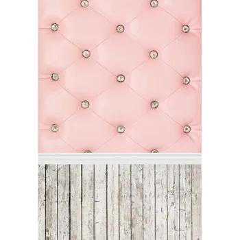 

MEHOFOTO Photography Backdrops pink Baroque bed headboard tufted Wood Floor photocall Studio Individual Photo Props Background