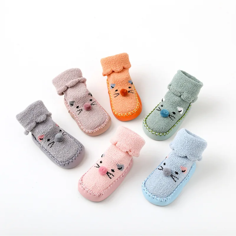 Toddler Indoor Sock Shoes Newborn Baby Socks Winter Thick Terry