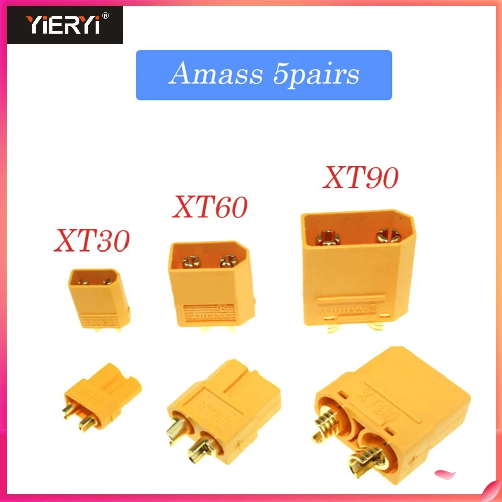

10pcs/5pairs Above XT30 XT60 XT90 Male Female Bullet Connector Update Plug For Battery Connector RC XT-30 XT-60 XT-90 Wholesale