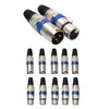 5 Pairs XLR 3 Pin Female MIC Jack Plug Audio Microphone Cable Connector Blue NG4S ► Photo 3/6