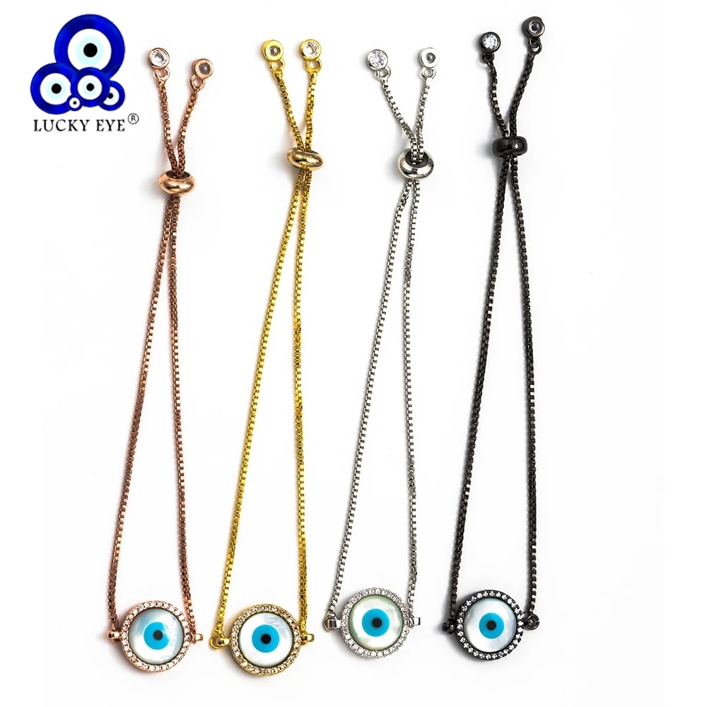 Браслеты Lucky Eye с подвесками от сглаза медные браслеты кристаллами из