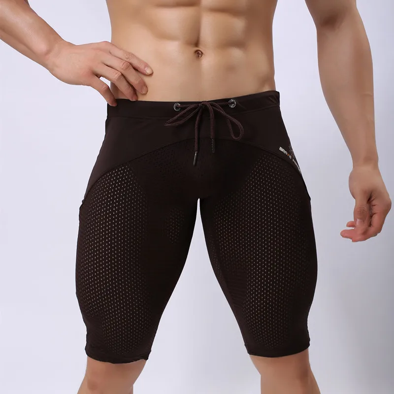 Brave person мужские колготки фитнес спортивные брюки тонкие велосипедные штаны сетчатые дышащие плавки