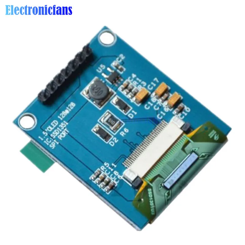 1,5 дюймов 7PIN полноцветный OLED модуль экран дисплея SSD1351 привод IC 128(RGB)* 128 SPI интерфейс для 51 STM32 Arduino