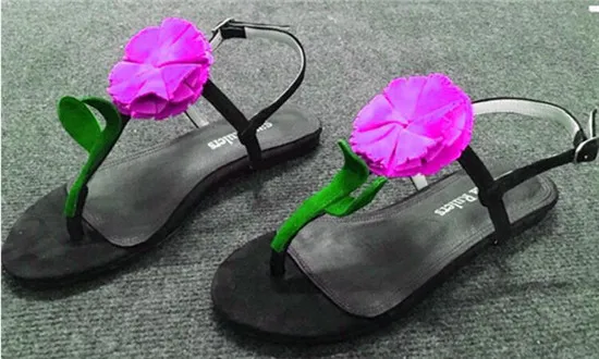 Big Flower Gladiator Sandals Women Summer Shoes Woman Buckle Strap Suede Flat Women Sandals Casual Shoes Flip Flops Sandalias (5)
