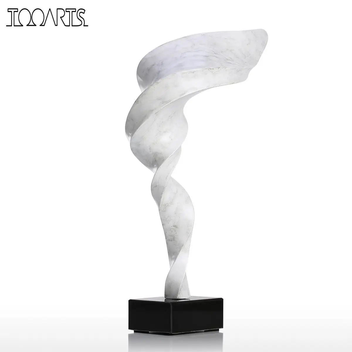 Beste Tooarts Wind Moderne Sculptuur Hars Sculptuur Abstracte Sculptuur Marmer Base Woondecoratie Accessoires Harsachtige Tornado Ambachten