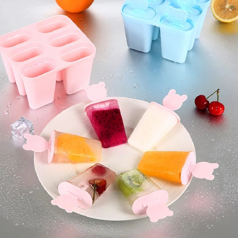 6 шт./компл. инструмент для приготовления мороженного форма для мороженого самодельный лед сливки Форма для выпекания багета медведь поднос кубика льда