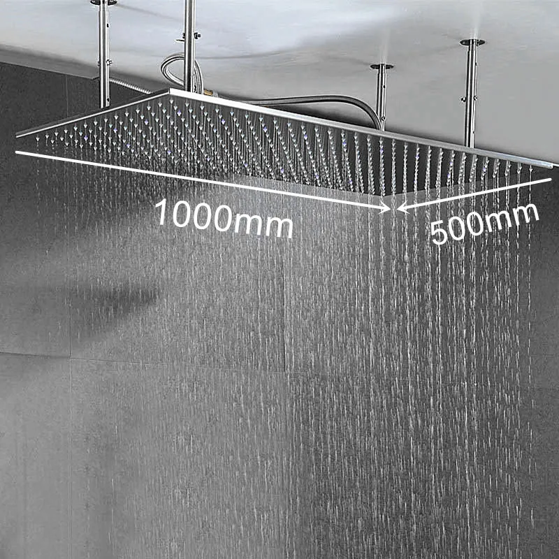 Bathroom Accessorise Celing Shower Head Rectangular Big Rain Shower