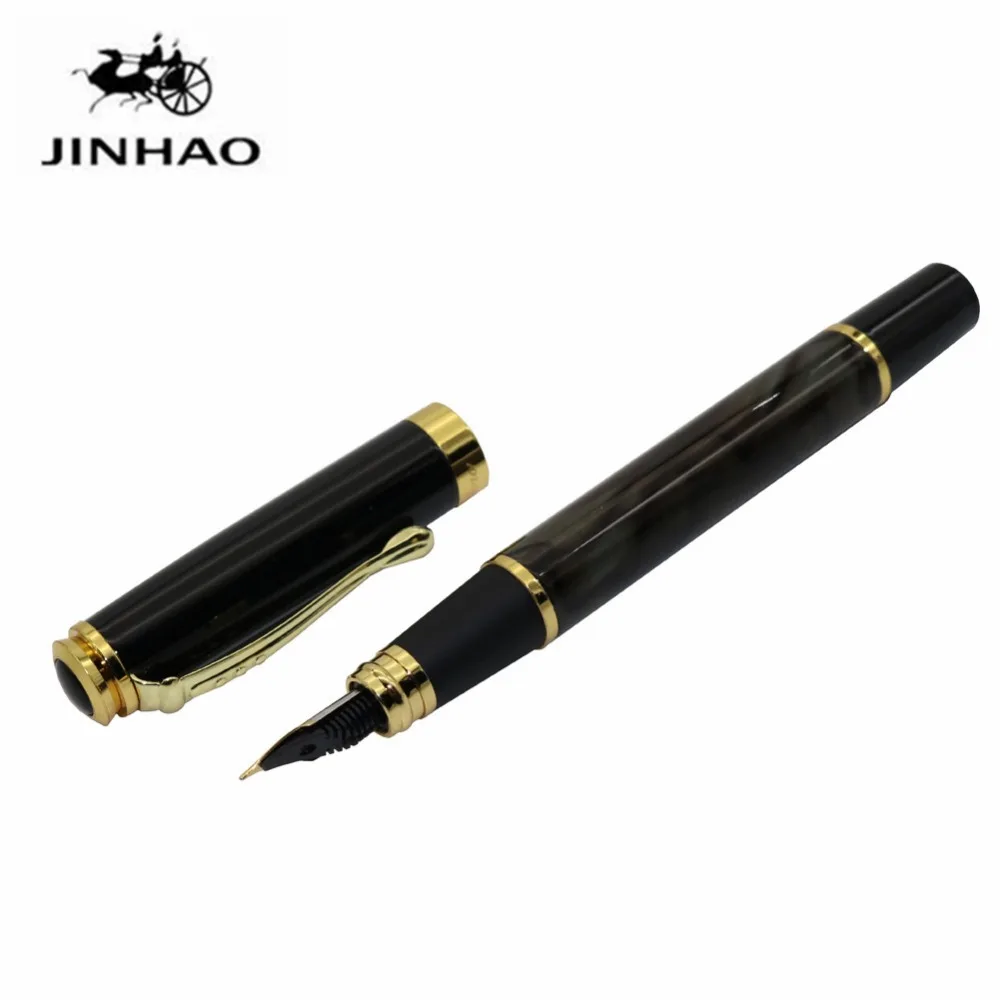 Jinhao 500 пишущий иридиевая ручка черный серебряный красный и зеленый ледяной Золотой орел авторучка наконечник 0,5 мм для 6 цветов