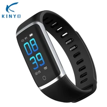 Kinyo Смарт Цвет Экран IP68 Водонепроницаемый сообщение Push сердечного ритма мониторинг кислорода в крови Фитнес трекер Смарт-браслет