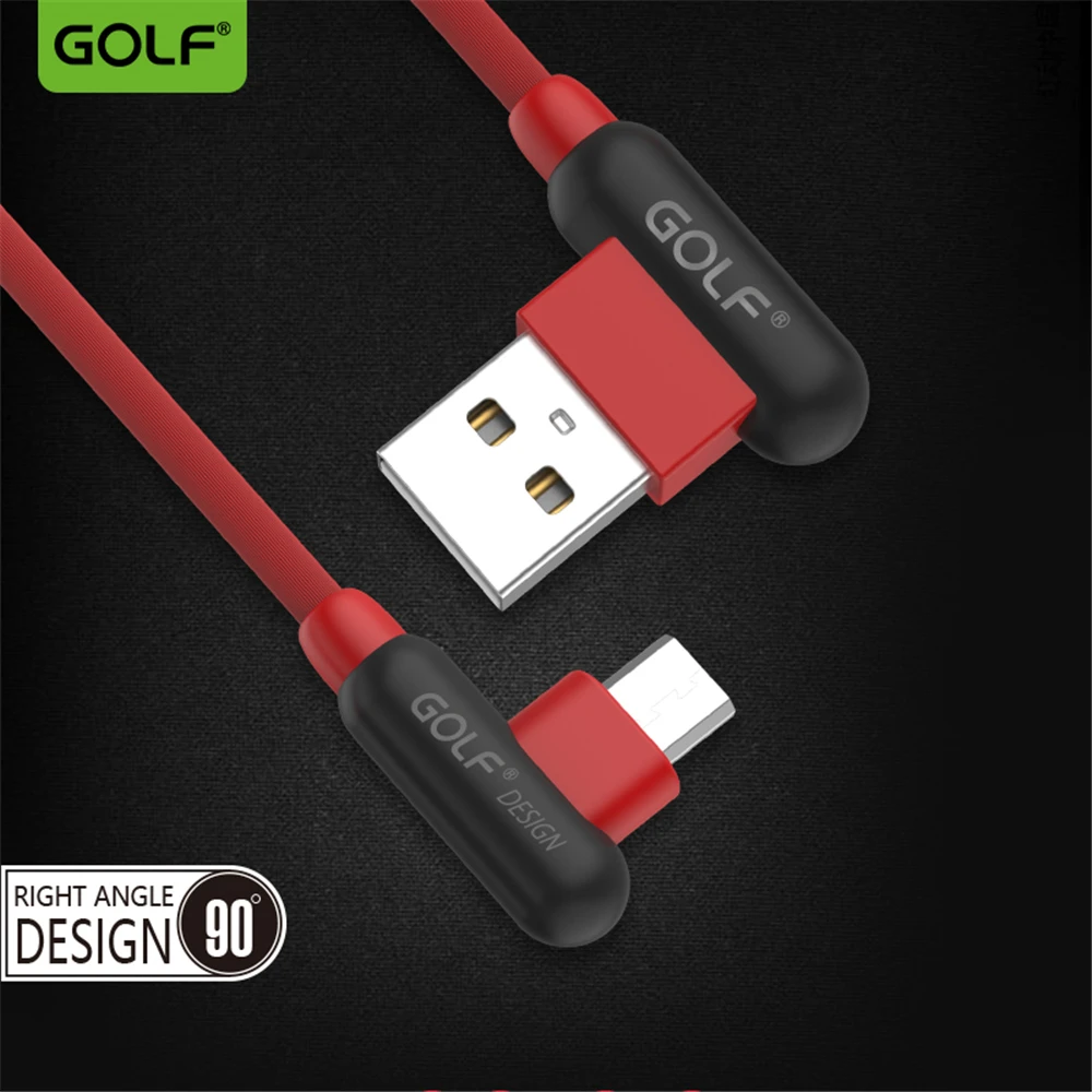 GOLF 90 градусов под прямым углом Micro USB кабель для синхронизации данных и зарядки для samsung S6 S7 LG G3 G4 Redmi 5 6 6A 7 телефонов usb кабели для зарядки